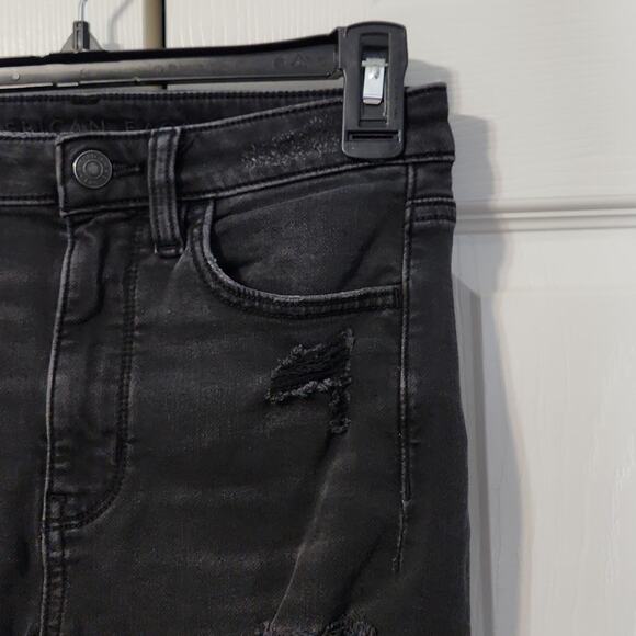 American Eagle Next Level Stretch Hi-Rise Jegging Jean Black Denim Size 4 - Picture 6 of 11
